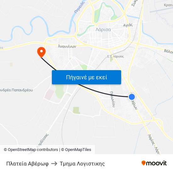 Πλατεία Αβέρωφ to Τμημα Λογιστικης map