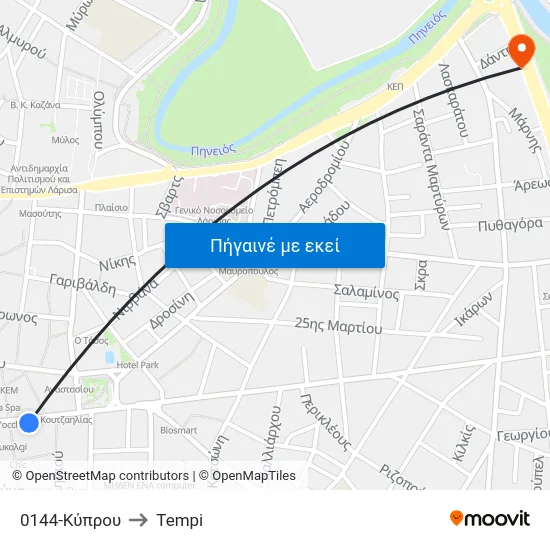 0144-Κύπρου to Tempi map