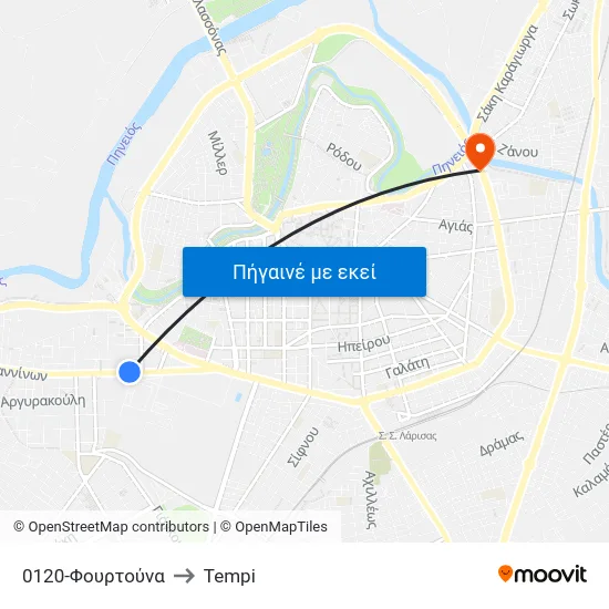 0120-Φουρτούνα to Tempi map