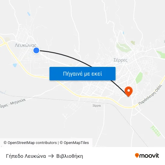 Γήπεδο Λευκώνα to Βιβλιοθήκη map