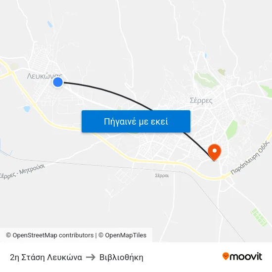 2η Στάση Λευκώνα to Βιβλιοθήκη map