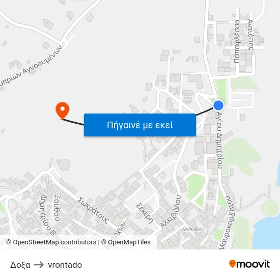 Δοξα to vrontado map