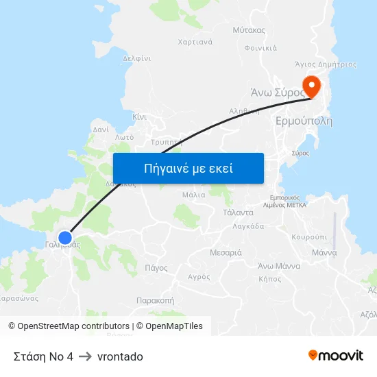Στάση Νο 4 to vrontado map