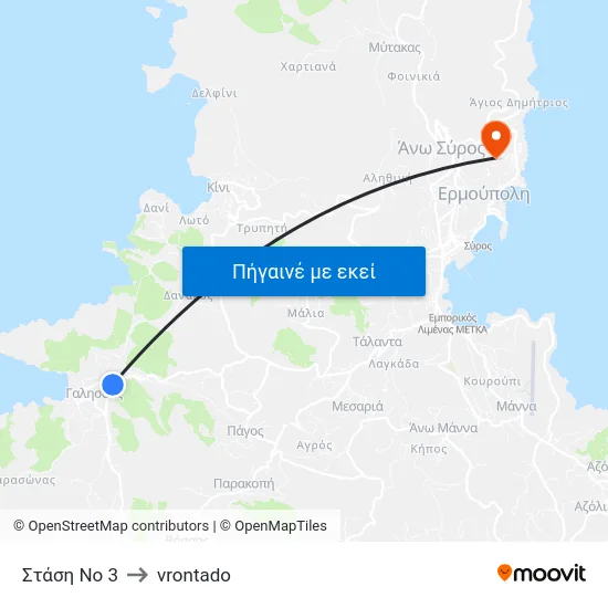Στάση Νο 3 to vrontado map