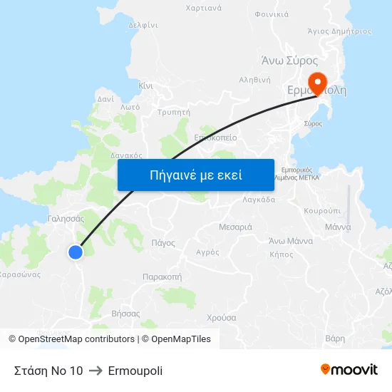 Στάση Νο 10 to Ermoupoli map
