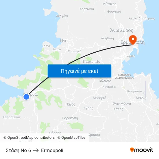 Στάση Νο 6 to Ermoupoli map