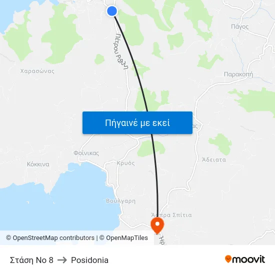 Στάση Νο 8 to Posidonia map