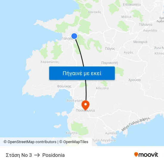 Στάση Νο 3 to Posidonia map