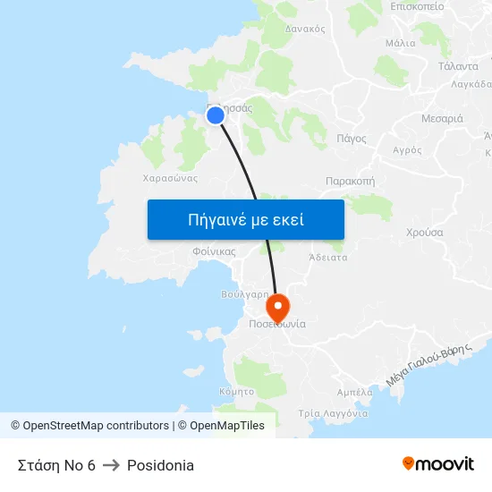 Στάση Νο 6 to Posidonia map