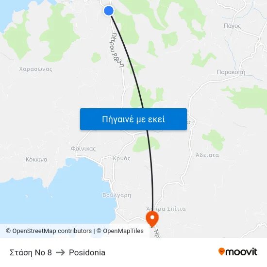 Στάση Νο 8 to Posidonia map