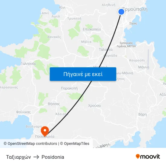 Ταξιαρχών to Posidonia map
