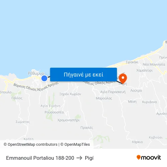 Emmanouil Portaliou 188-200 to Pigí map