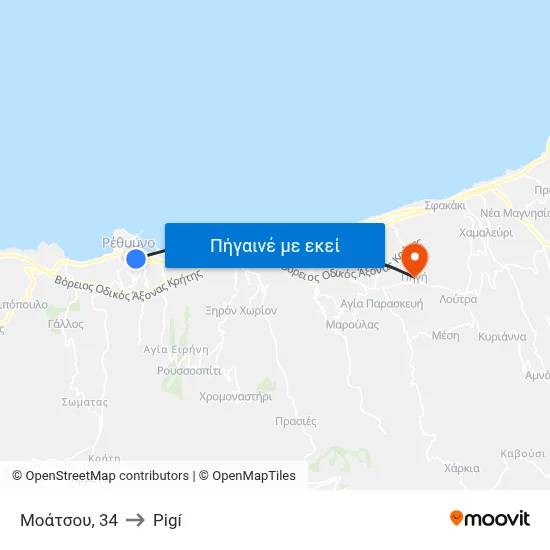 Μοάτσου, 34 to Pigí map