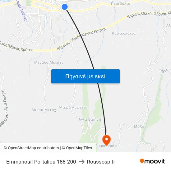 Emmanouil Portaliou 188-200 to Roussospíti map