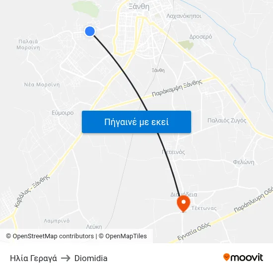 Ηλία Γεραγά to Diomidia map