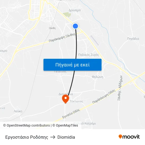 Εργοστάσιο Ροδόπης to Diomidia map