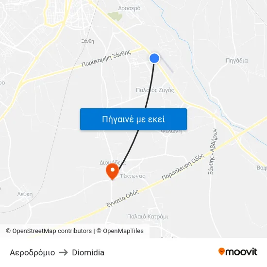 Αεροδρόμιο to Diomidia map