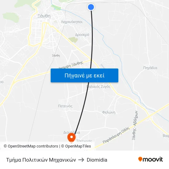Τμήμα Πολιτικών Μηχανικών to Diomidia map