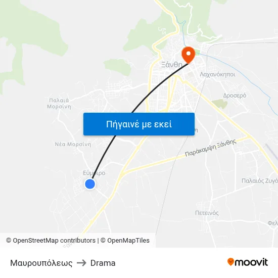 Μαυρουπόλεως to Drama map