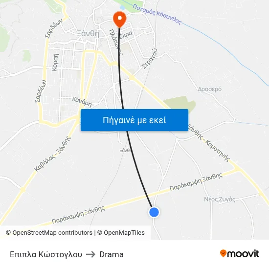 Έπιπλα Κώστογλου to Drama map