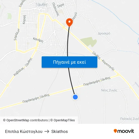 Έπιπλα Κώστογλου to Skiathos map