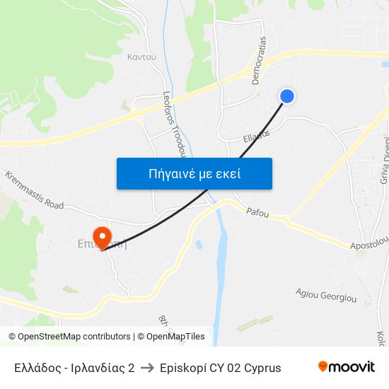 Ελλάδος - Ιρλανδίας 2 to Episkopí CY 02 Cyprus map