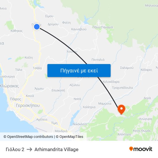 Γιόλου 2 to Arhimandrita Village map
