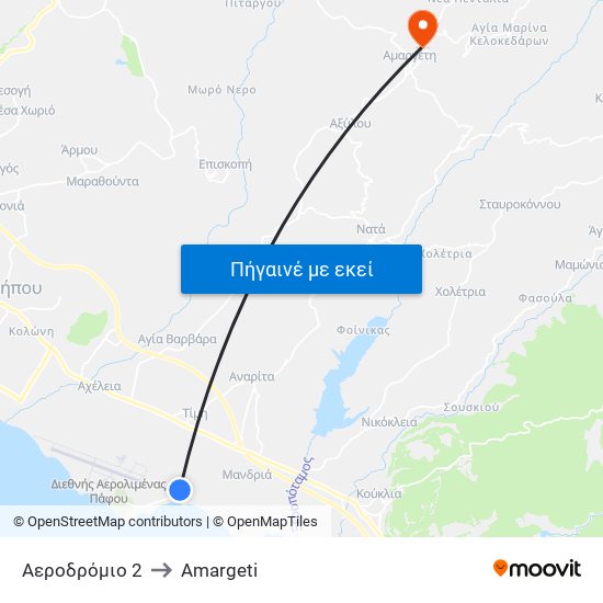Αεροδρόμιο 2 to Amargeti map