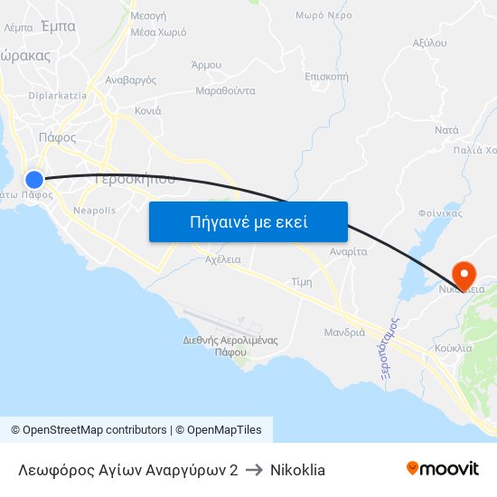 Λεωφόρος Αγίων Αναργύρων 2 to Nikoklia map