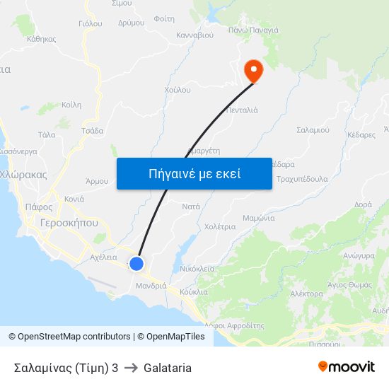 Σαλαμίνας (Τίμη) 3 to Galataria map