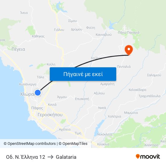Οδ. Ν. Έλληνα 12 to Galataria map