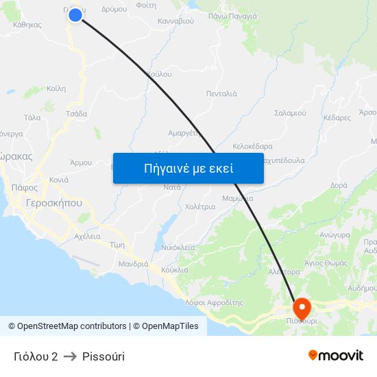 Γιόλου 2 to Pissoúri map