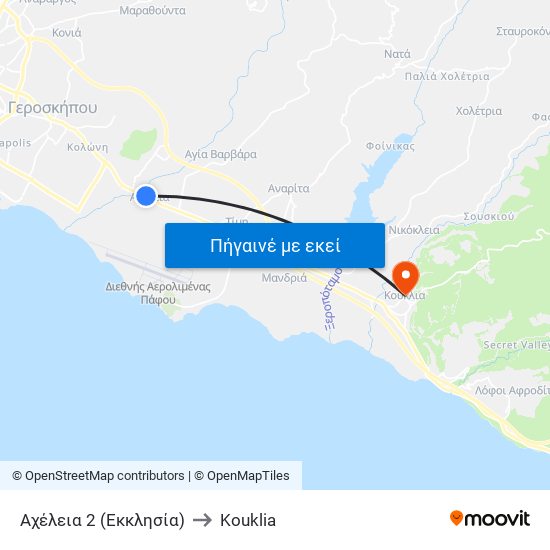 Αχέλεια 2 (Εκκλησία) to Kouklia map