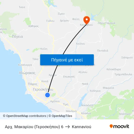 Αρχ. Μακαρίου (Γεροσκήπου) 6 to Kannavioú map