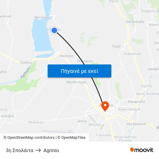 3η Σπολάιτα to Agrínio map