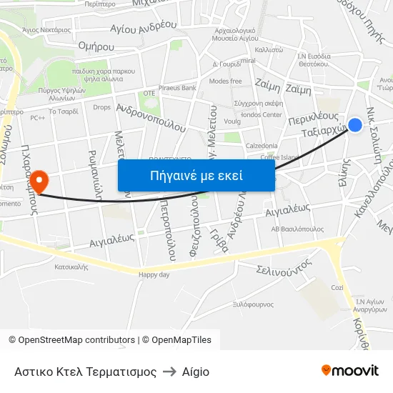 Αστικο Κτελ Τερματισμος to Aígio map