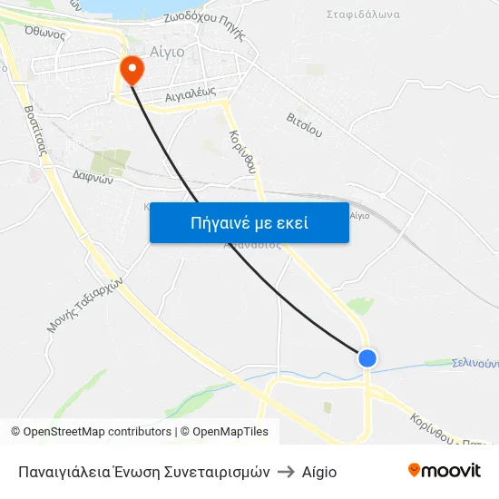Παναιγιάλεια  Ένωση Συνεταιρισμών to Aígio map