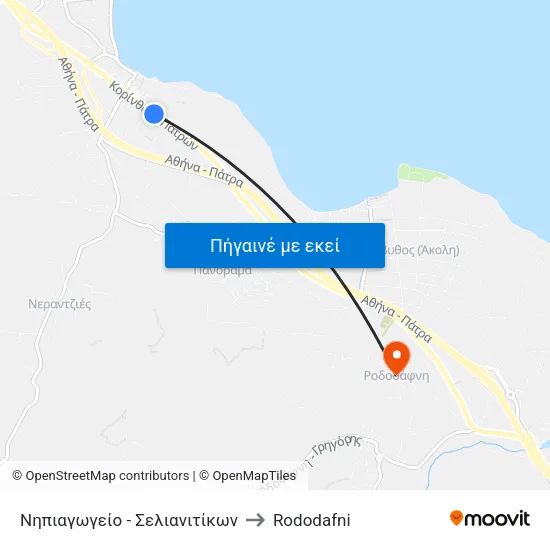 Νηπιαγωγείο - Σελιανιτίκων to Rododafni map