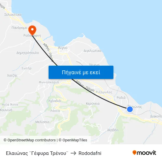Ελαιώνας ¨Γέφυρα Τρένου¨ to Rododafni map