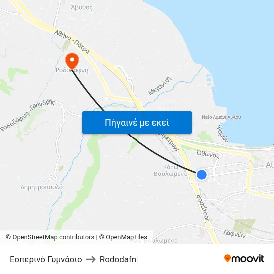 Εσπερινό Γυμνάσιο to Rododafni map
