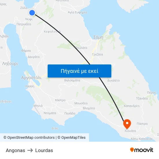 Angonas to Lourdas map
