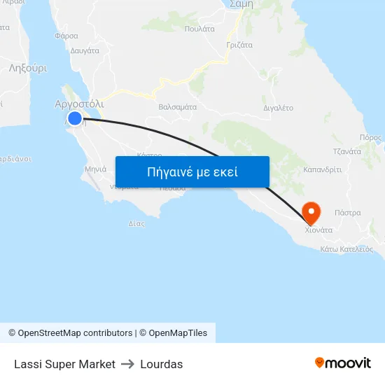 Lassi Super Market to Lourdas map