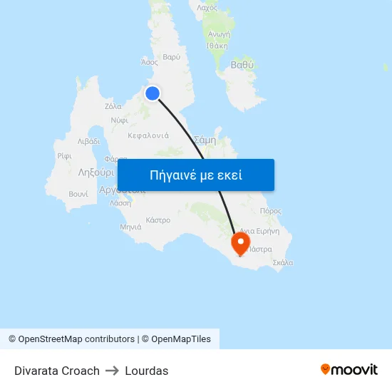 Divarata Croach to Lourdas map