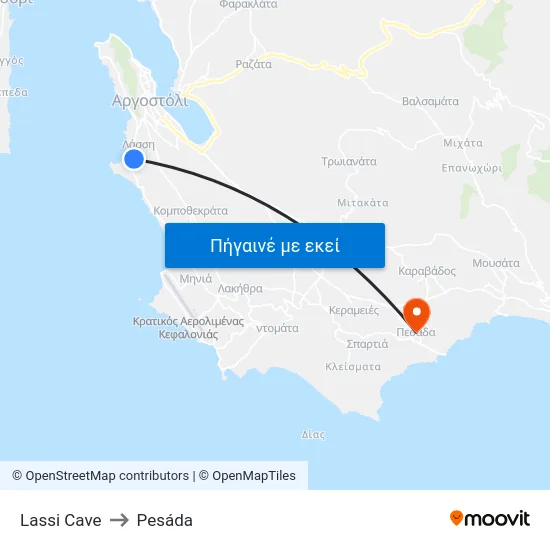 Lassi Cave to Pesáda map