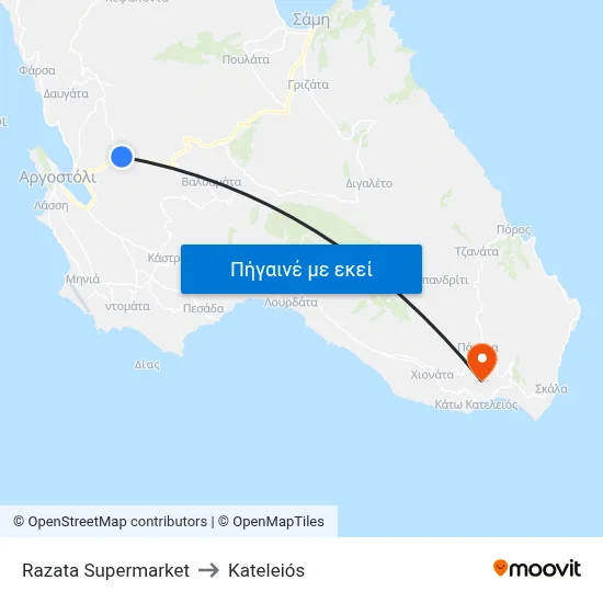 Razata Supermarket to Kateleiós map