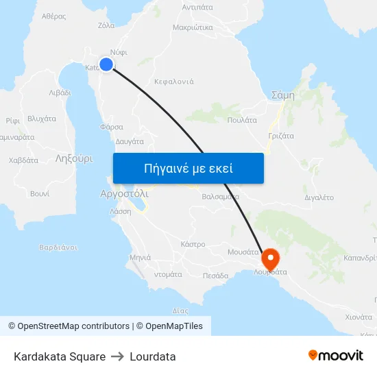 Kardakata Square to Lourdata map