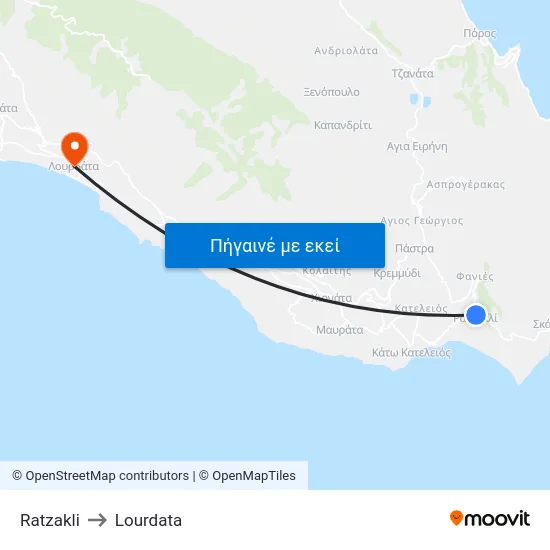 Ratzakli to Lourdata map