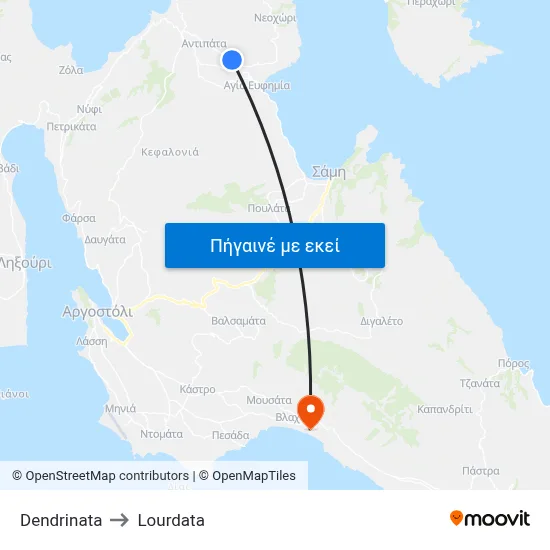 Dendrinata to Lourdata map
