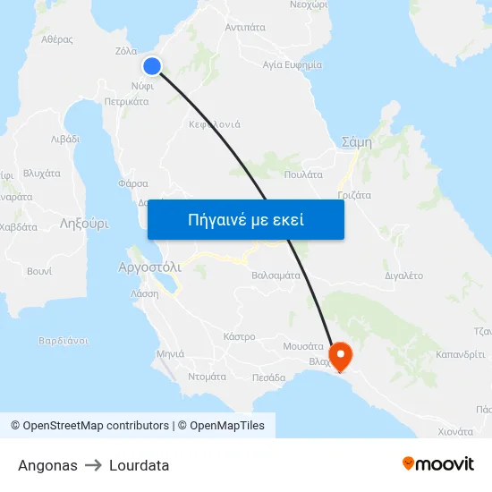 Angonas to Lourdata map
