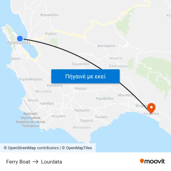 Ferry Boat to Lourdata map